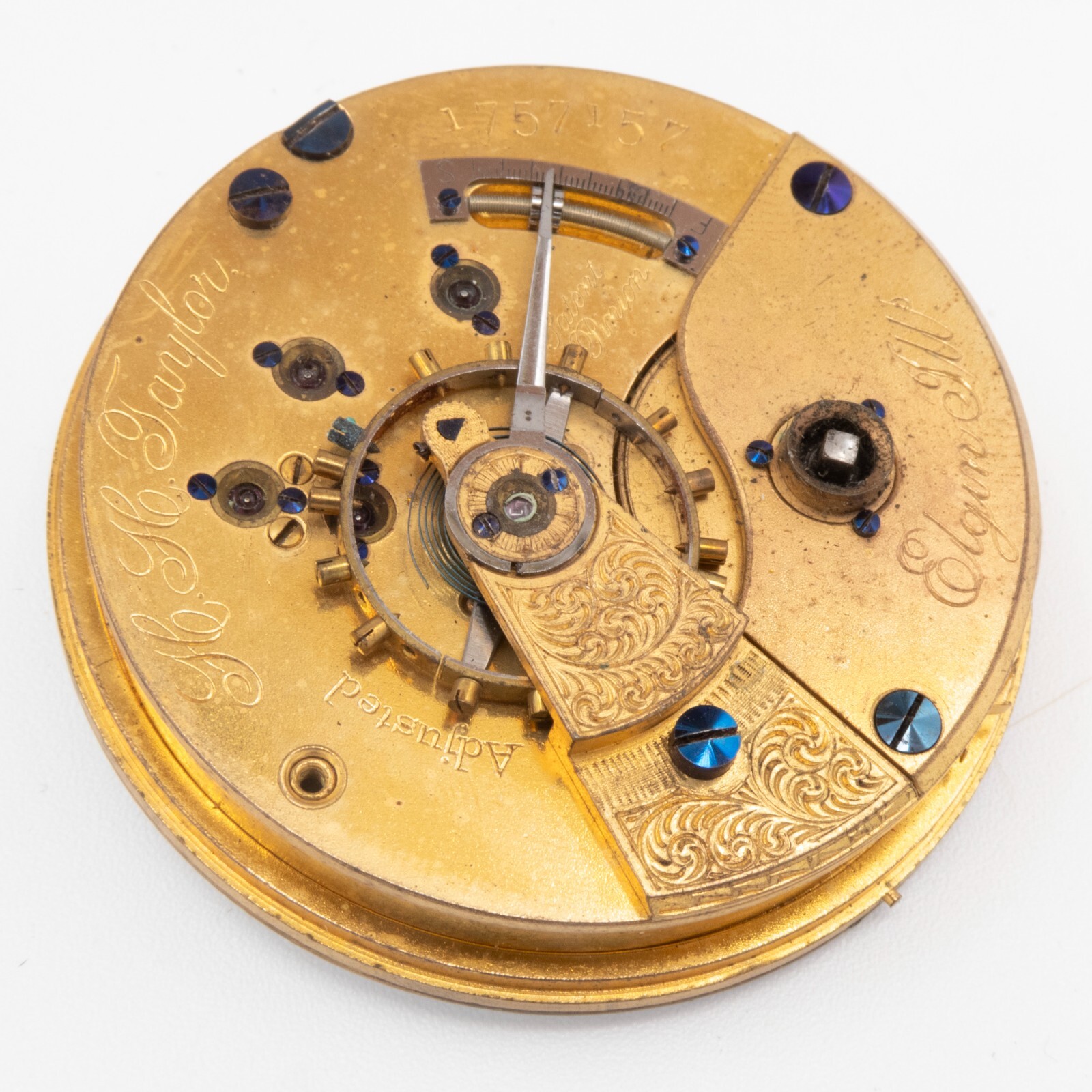 Hampden Dueber Model 3 18-Size 15-Jewel Lever-Set Antique Pocket Watch Movement