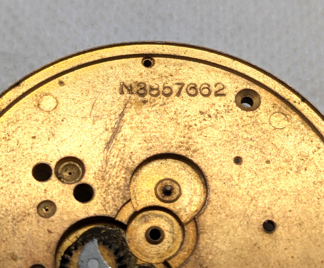 Vintage Pocket Watch Verge Fusee Movement Engraving Brass Components 43 mm