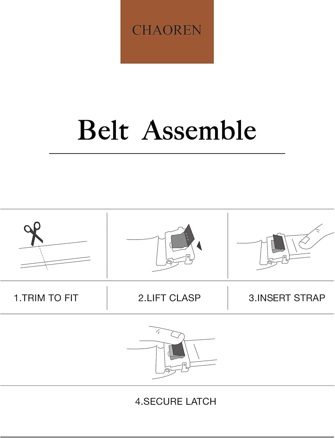 40mm Ratchet Belt Buckle Only for 1 3/8 Slide Belt Strap, Automatic Click Buckle