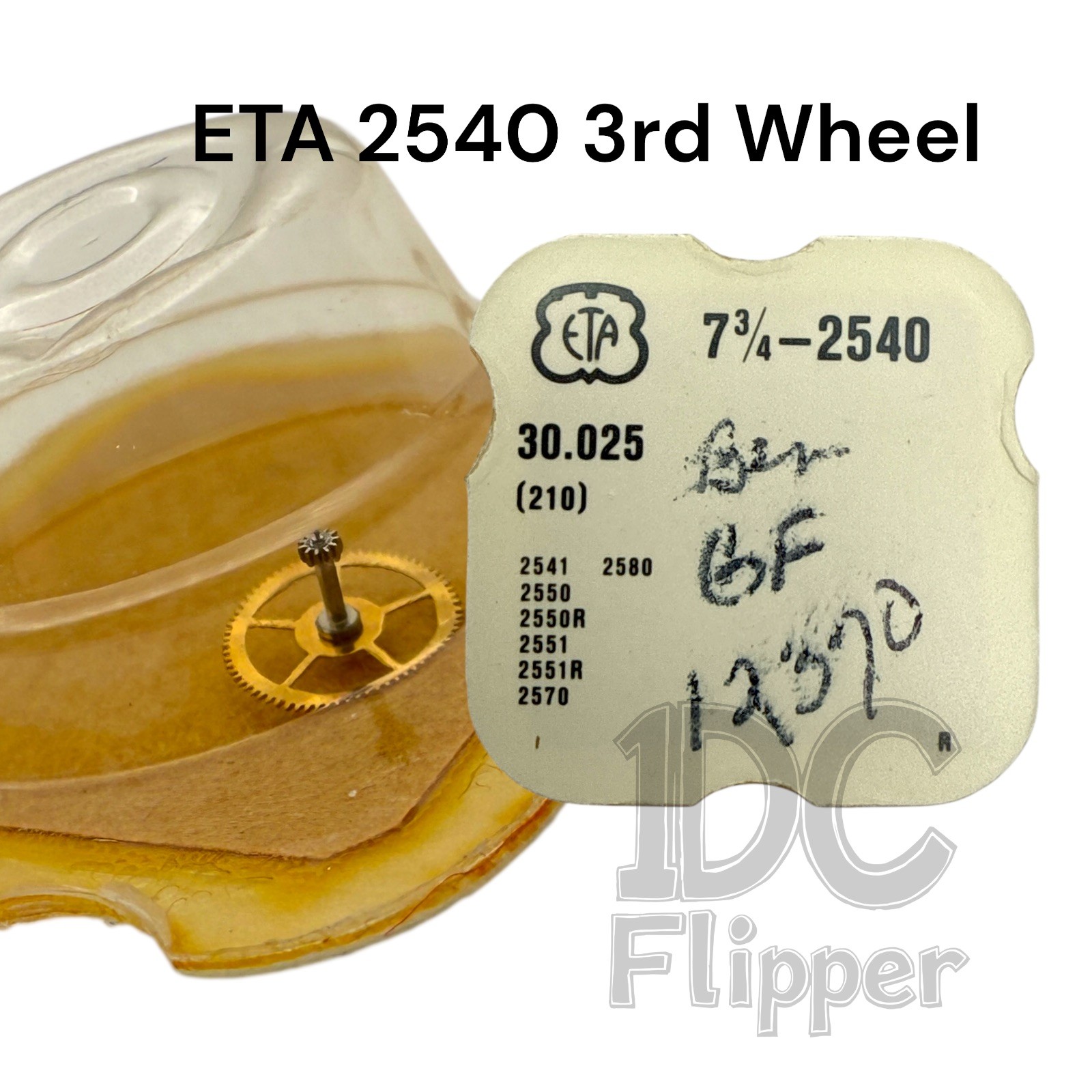 ETA 2540 Third Wheel 210/1201 NOS Felsa 742 Fits Multiple, Read List!