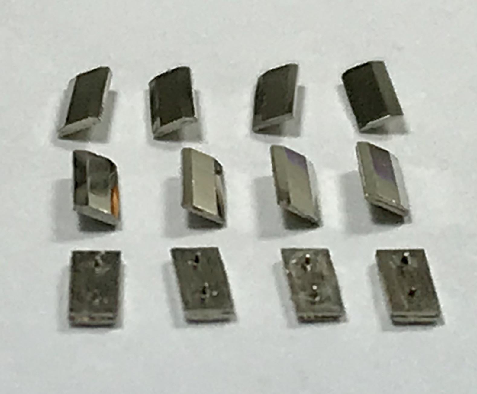 Watch Dial Hour Markers Lot of 12 Silver Indexes Numerals Dots Bars Index parts