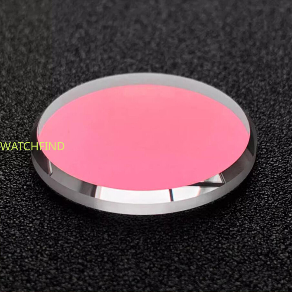 AR Blue/Red Sapphire Flat Watch Glass Big Chamfer Crystal fit SKX013 SKX015
