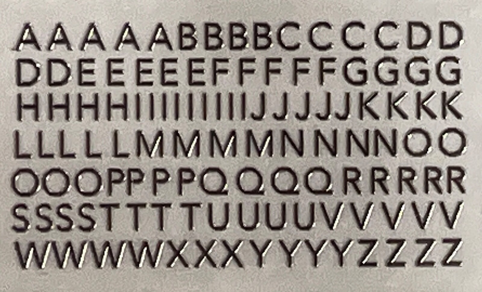 Micro nickel plated alphabet metal small letters watch dial Numbers Silver Gold