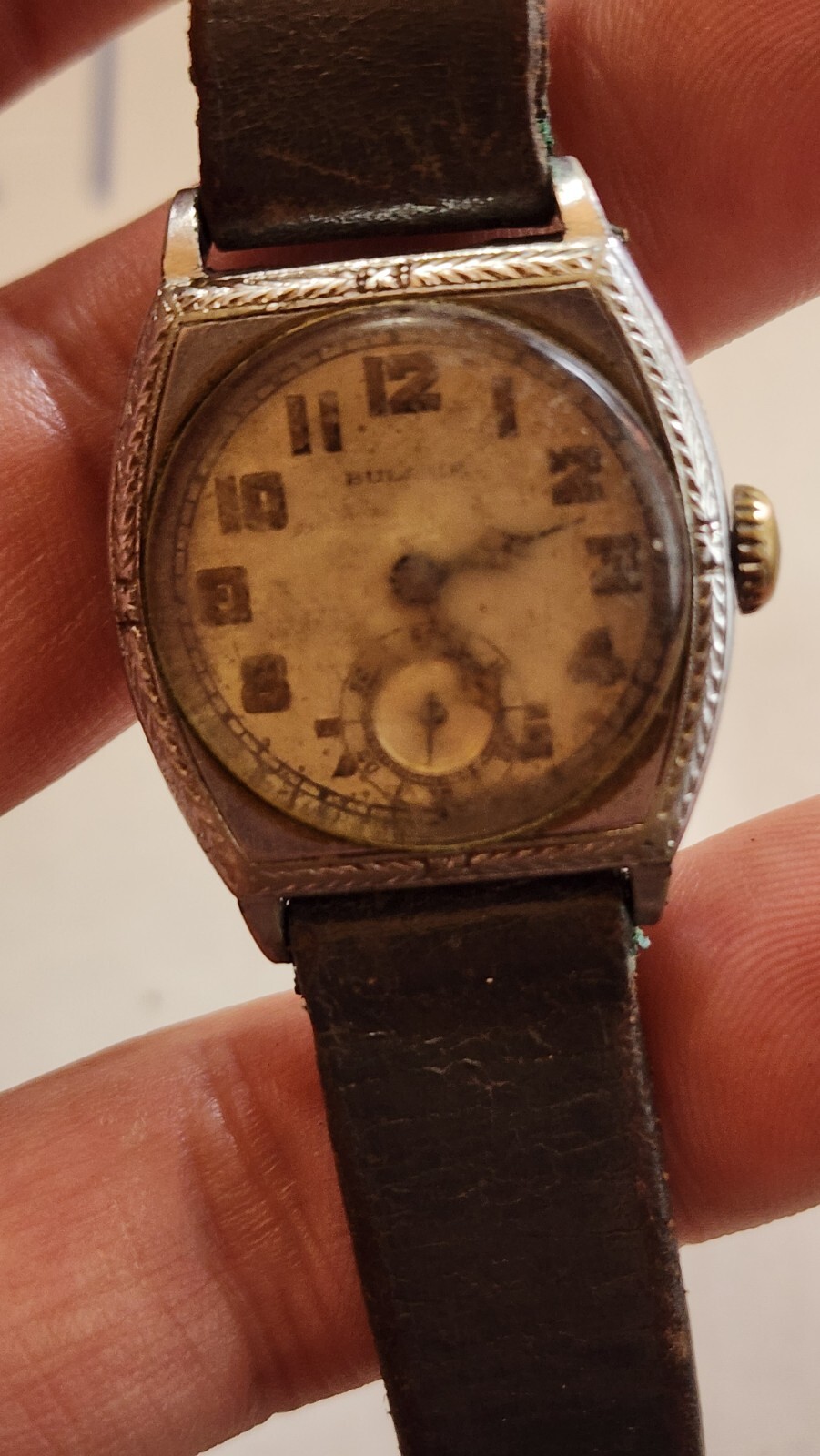 Vintage 14k supported by metal benrus with Bulova movement 4 parts or repairs K2