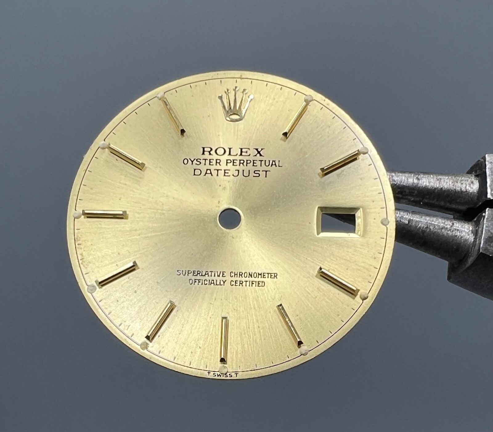 Vintage Rolex Men’s Datejust Champagne Stick Dial on