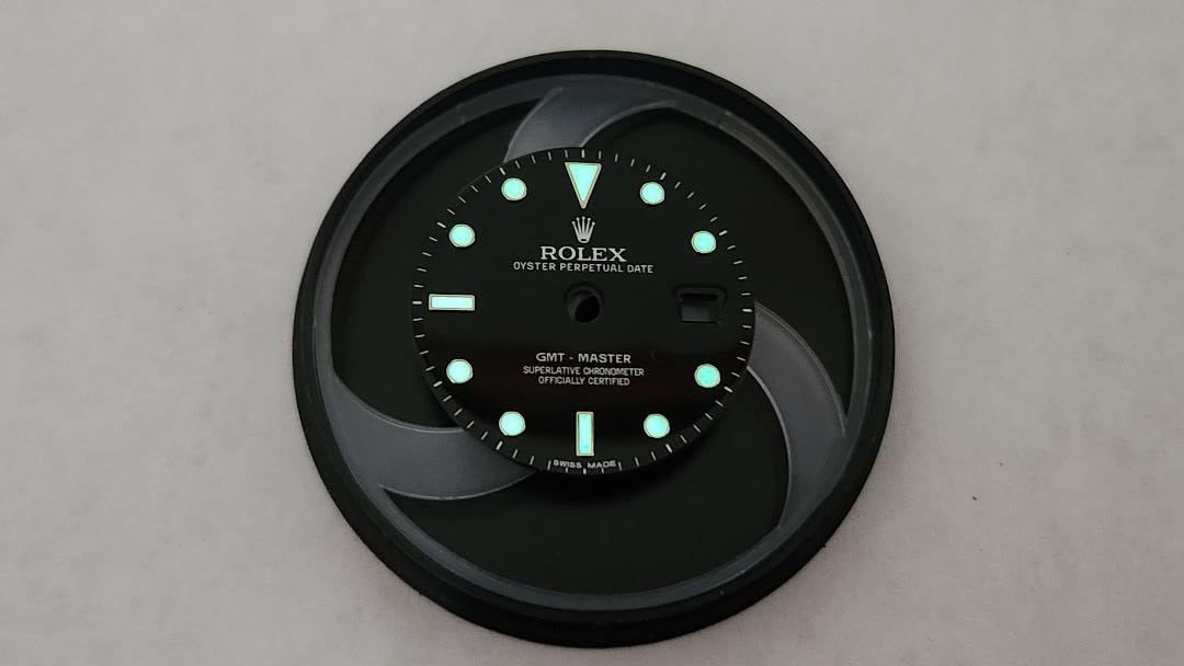 Genuine Rolex GMT-Master 16700 16750 Glossy Black Watch Dial SWISS MADE