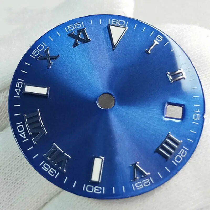 29mm Sterile Blue Sunburst Watch Dial Face Fit ETA2824 2836 Miyota82 Series Movt