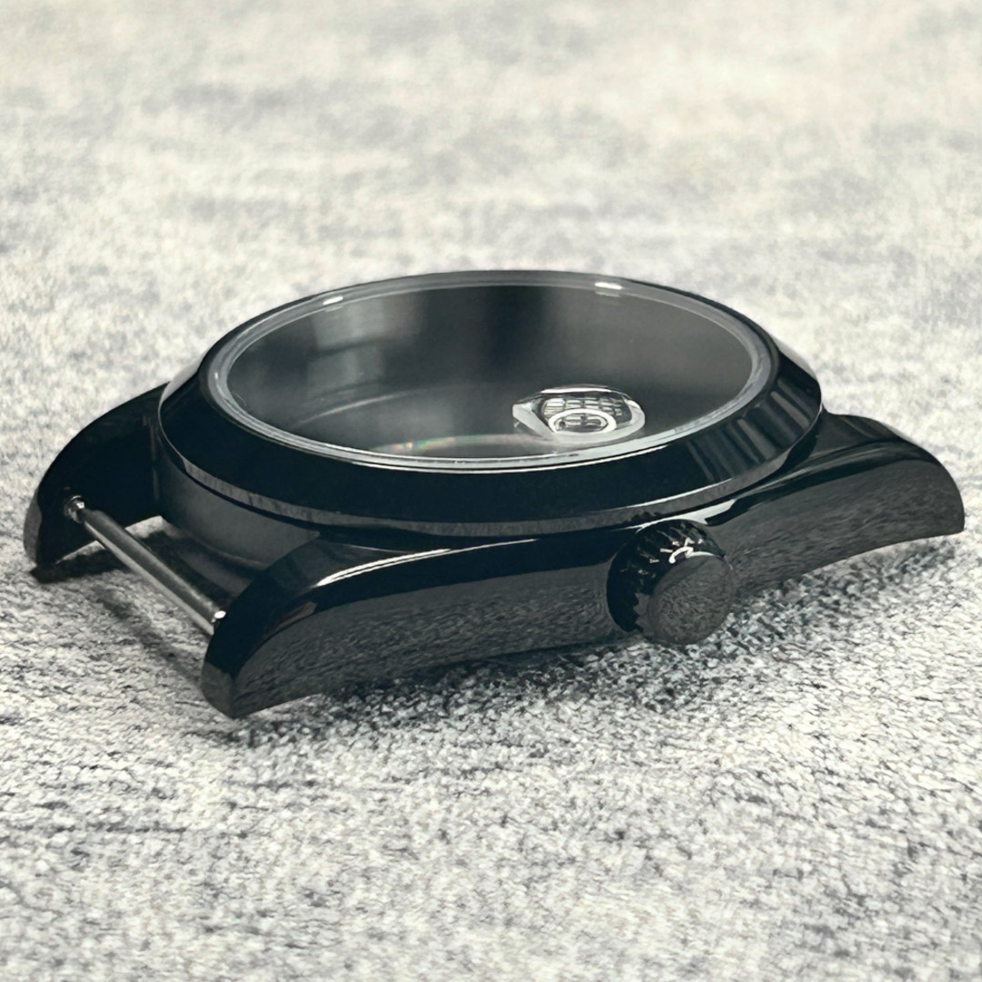 36mm Black stainless steel Watch Case For Nh35 Nh36/38 Movement 28.5mm Dial
