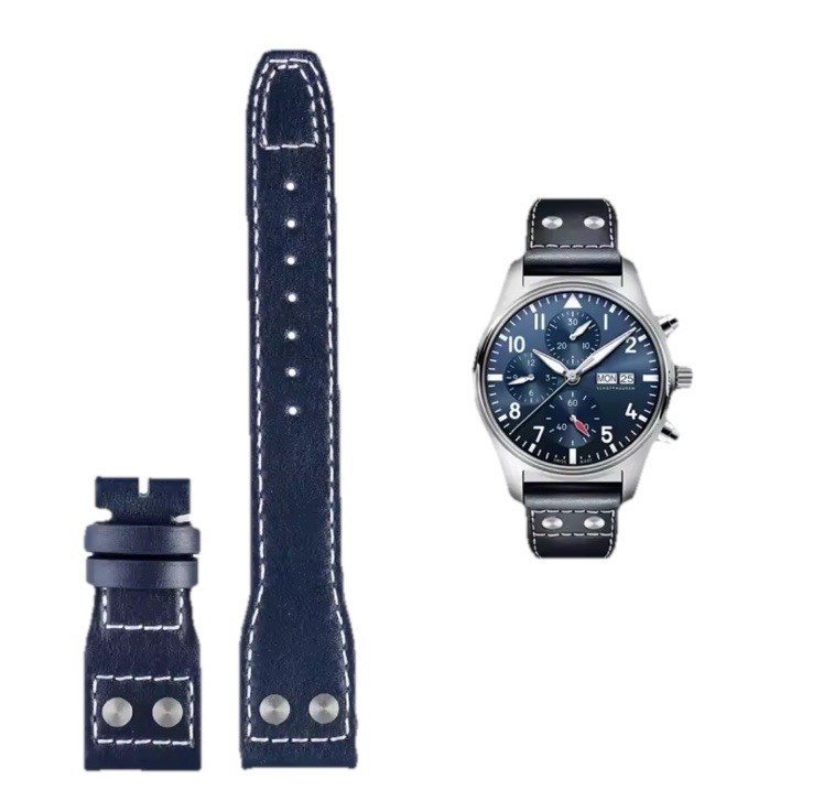 Genuine Leather Watch Strap 20mm 22mm For Big Pilot Portugieser With Buckle