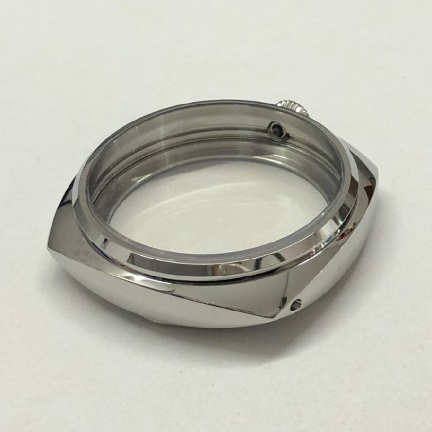 47mm Silver Watch Case Fit For ETA6497 6498 Seagull ST3600 3621 Watch Movement