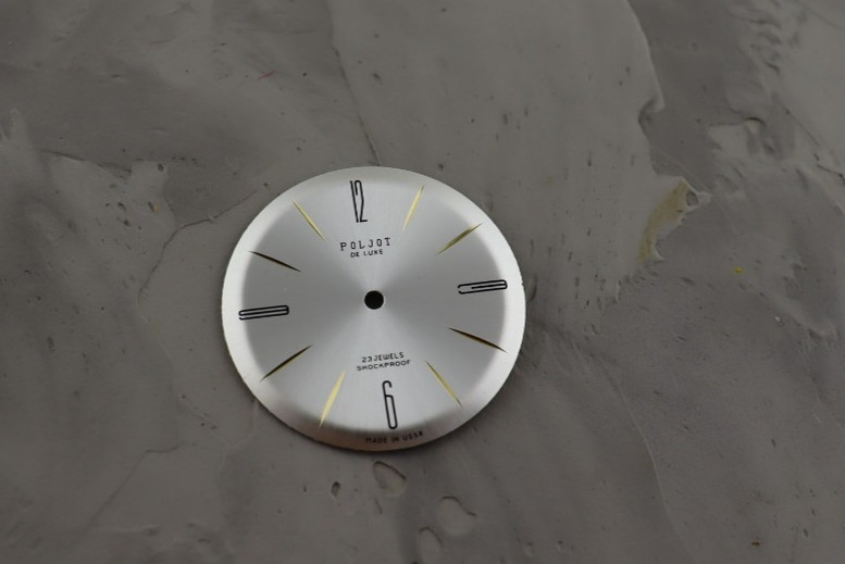Dial for vintage Watch Poljot de Luxe, Luch. 23 jewels, wristwatches Soviet