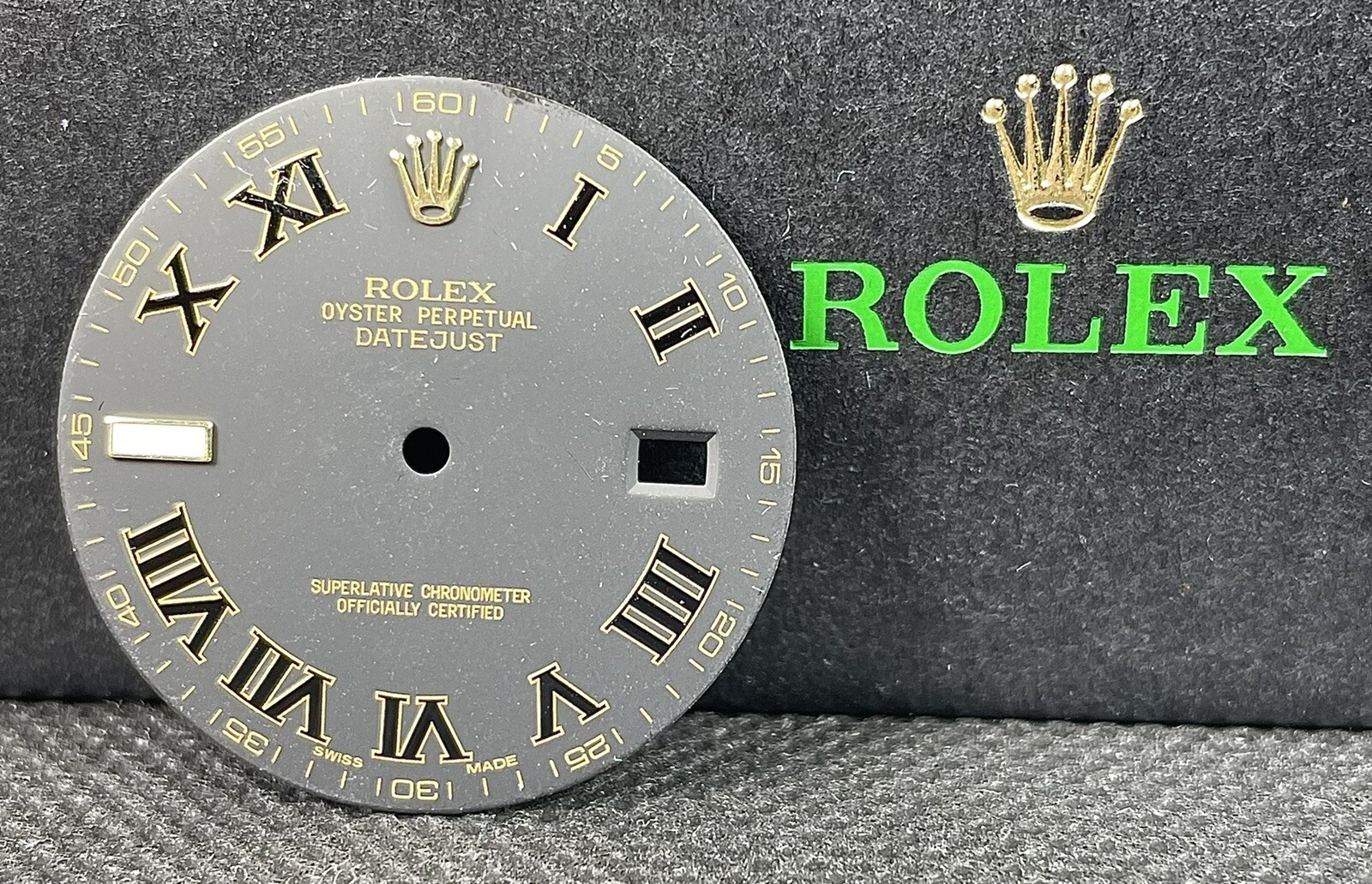 Rolex DateJust 2 Men’s 41 2-Tone 18k Gold Roman Numeral Matte Black Dial 116333