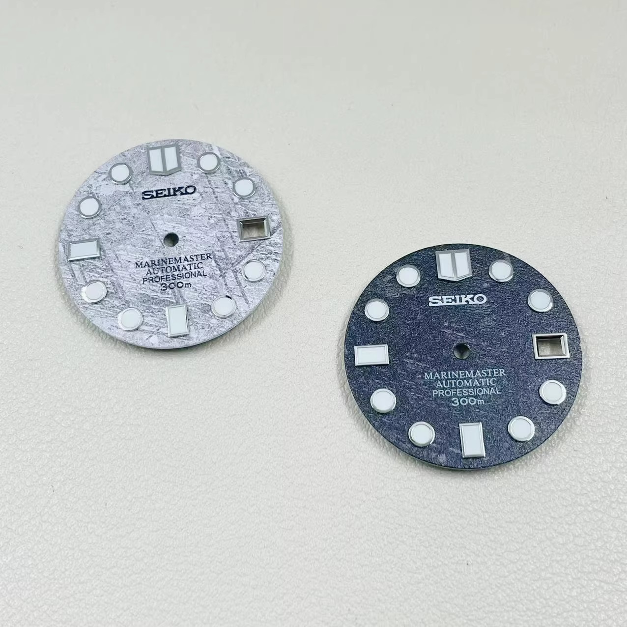 28.5mm Watch Dial Green Luminous For Seiko NH35 NH36 Movement Meteorite Pattern