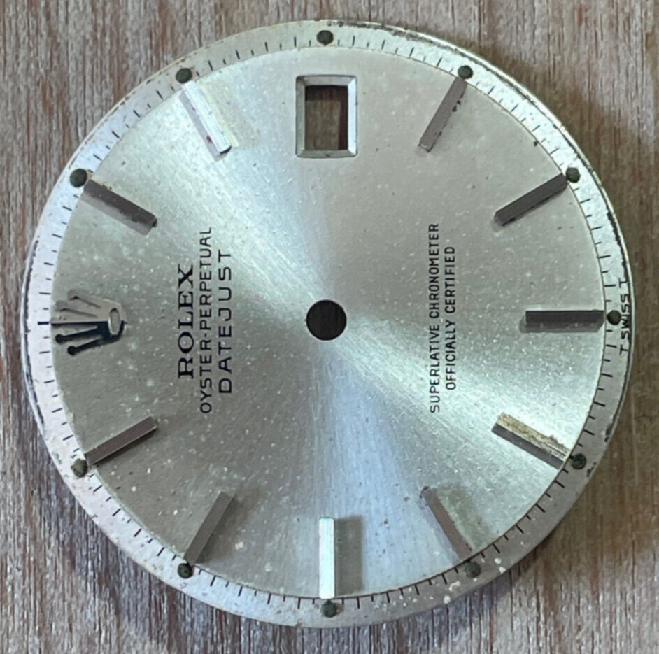 Vintage Rolex Oyster Perpertual Datejust Watch Dial For 36mm Case 1601 1603 1600