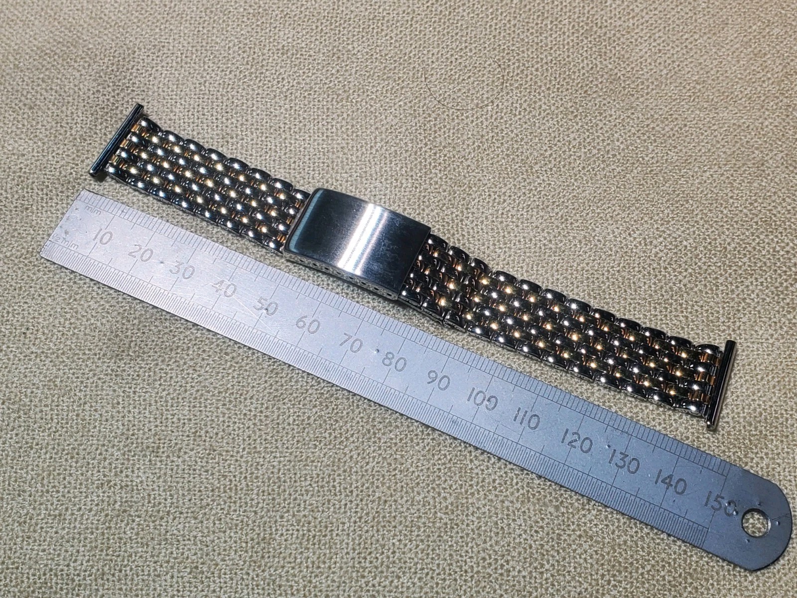 Gay Freres Style 7 Row Beads of Rice Tutone Bracelet in 18/19/20mm Width