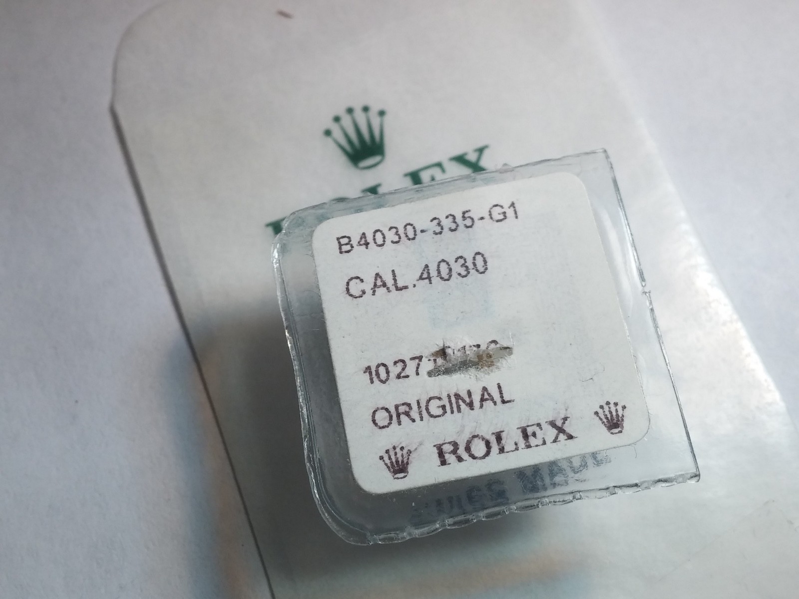 Rolex 4030 335 Center Wheel w/cannon pinion, NEW/Sealed