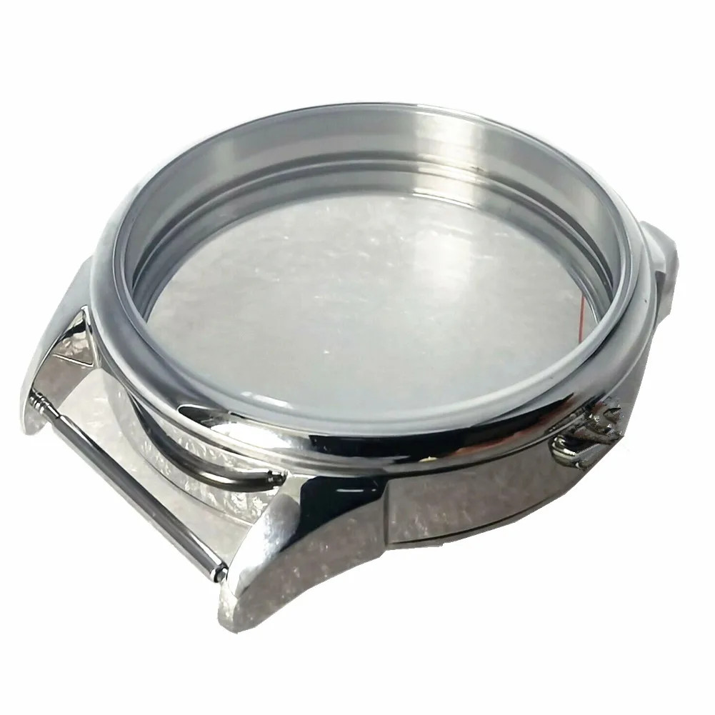 ETA6497 Watch Case 42mm Silver Stainless Steel Watch Case fit ETA6497 6498 Seagu