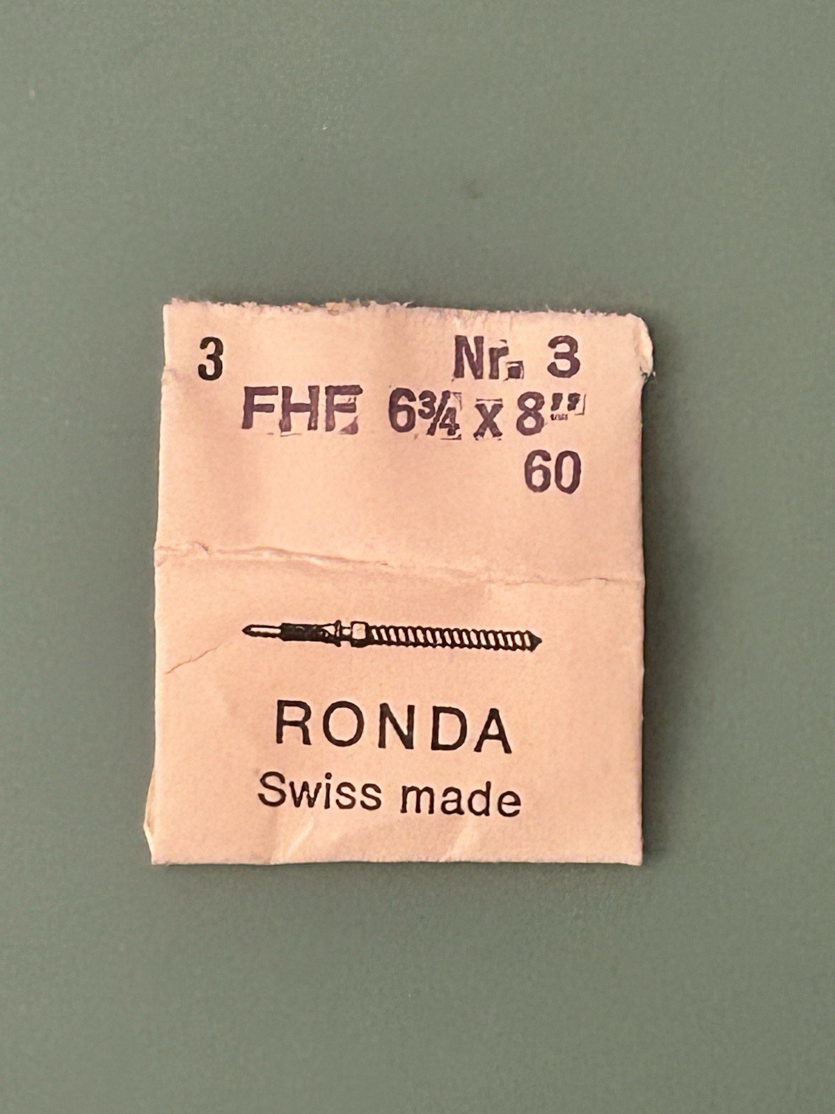 FHF – Ronda – Cal. 60 – .8mm – Tap 11 – NOS – Sealed – 3 In Pack