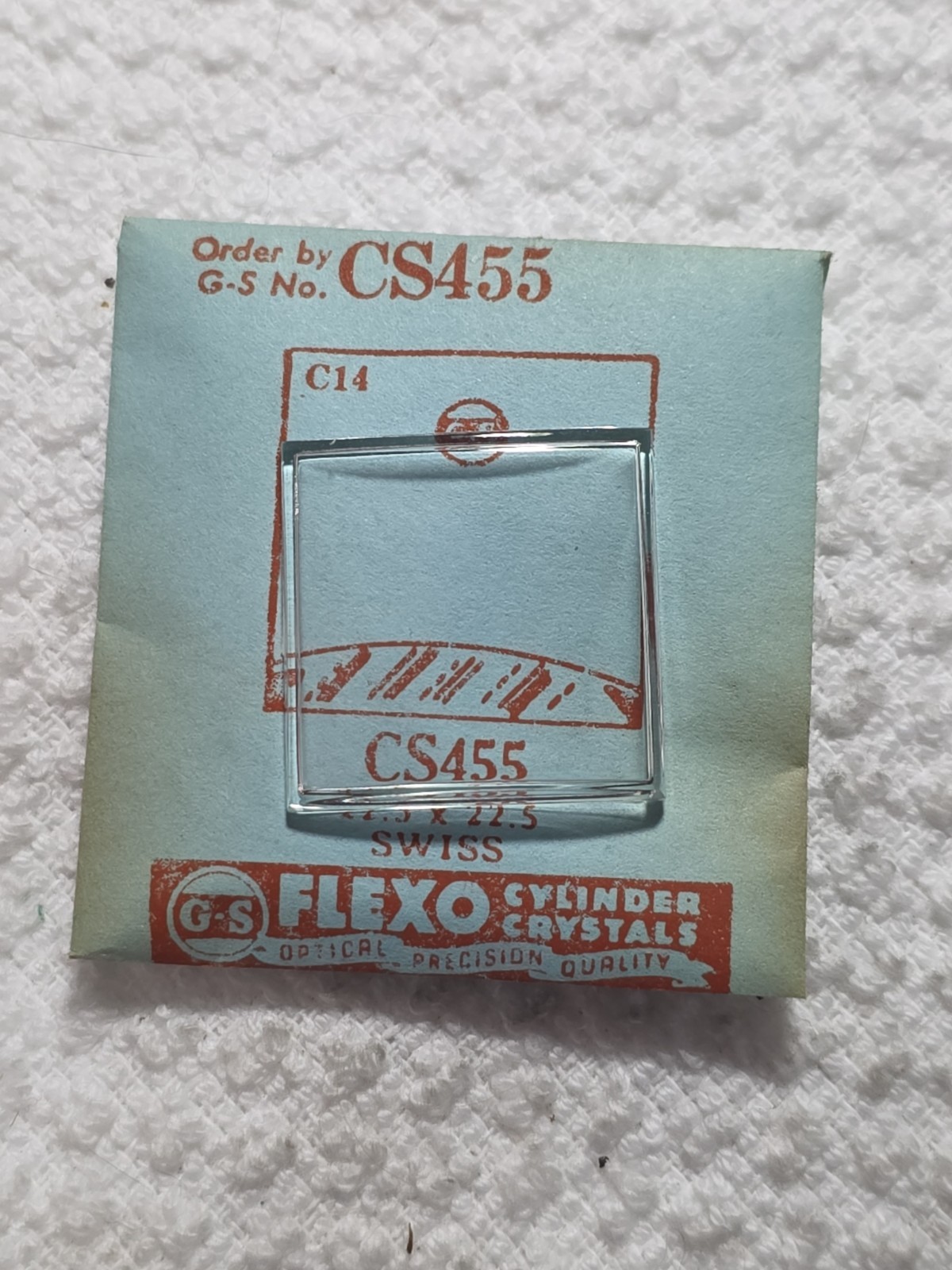 G-S Watch Crystal CS455 Swiss 22.5X22.5
