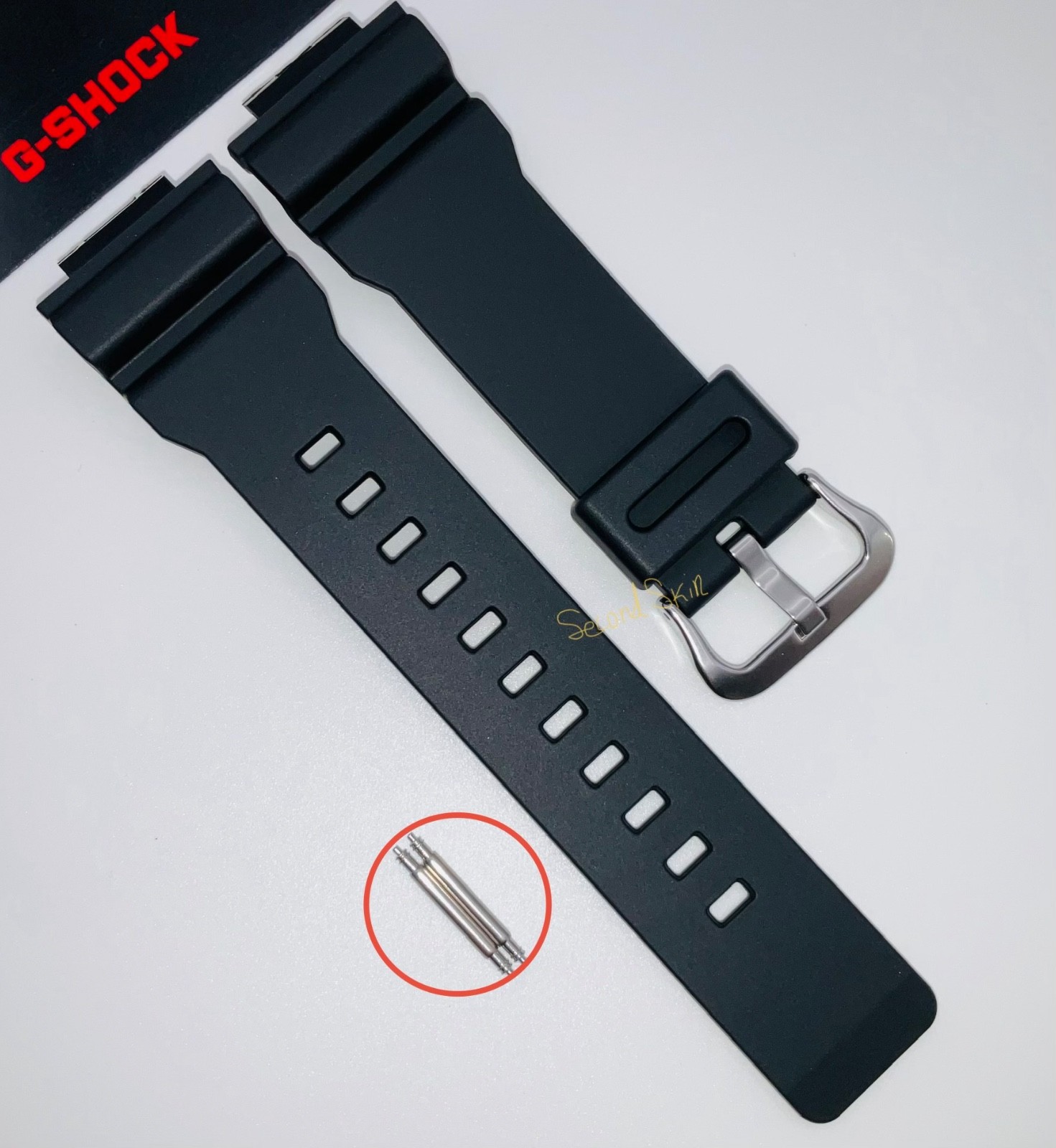 Genuine CASIO G-Shock Black Rubber Watch Band Strap GA-800-1AGA-810MMA-1A + Pins