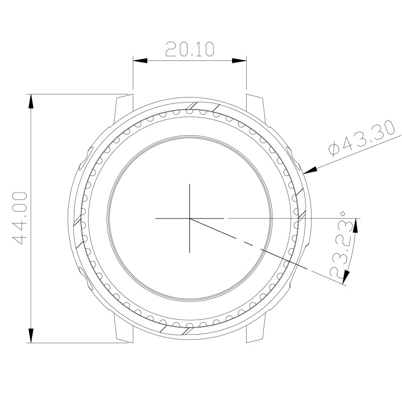 Modified Precision Canned Fish Watch Case Parts For Seiko nh35 36 sapphire glass