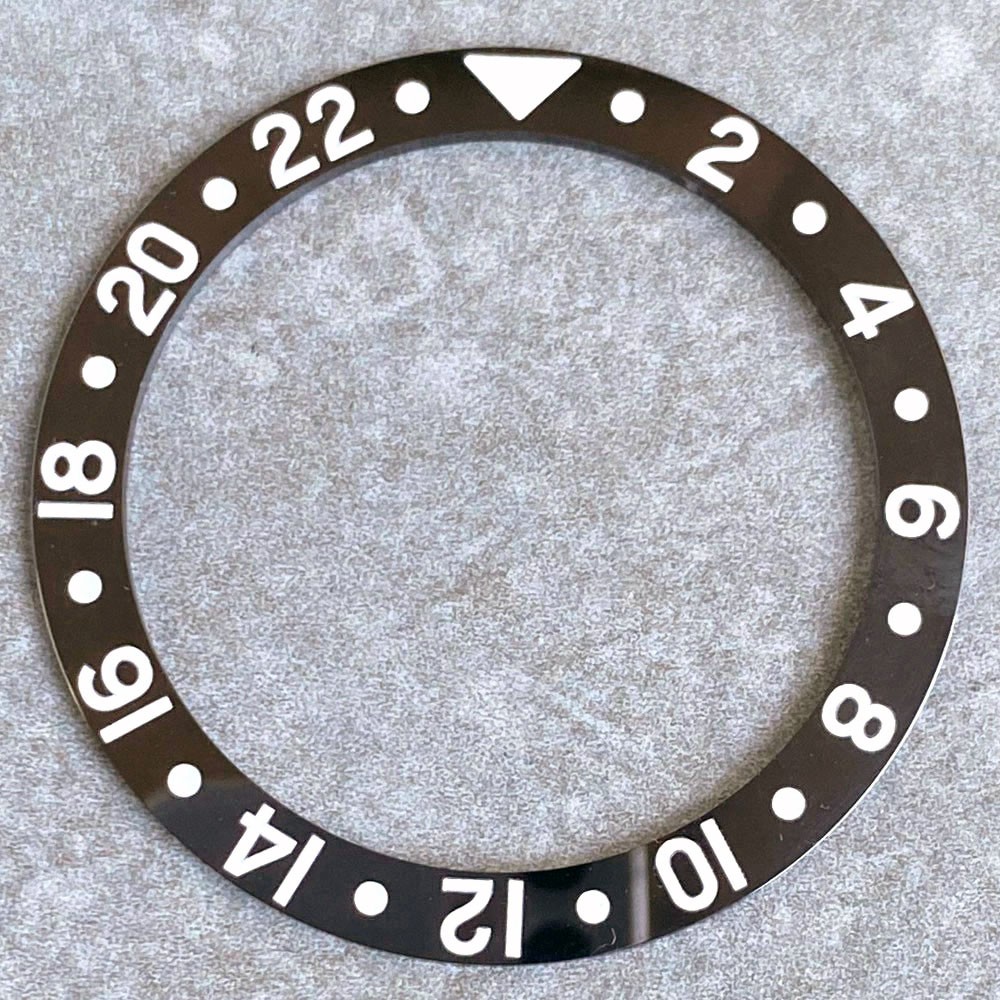 Black Red Green 36.5MM*29.2MM Ceramic/Alloy Bezel Insert fit NH35 NH34 GMT Case