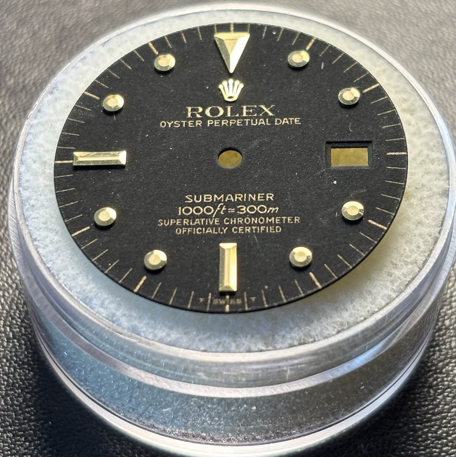 Rolex Submariner ‘Nipple’ Black Dial Matte Black Genuine Vintage Dial 16803/808.
