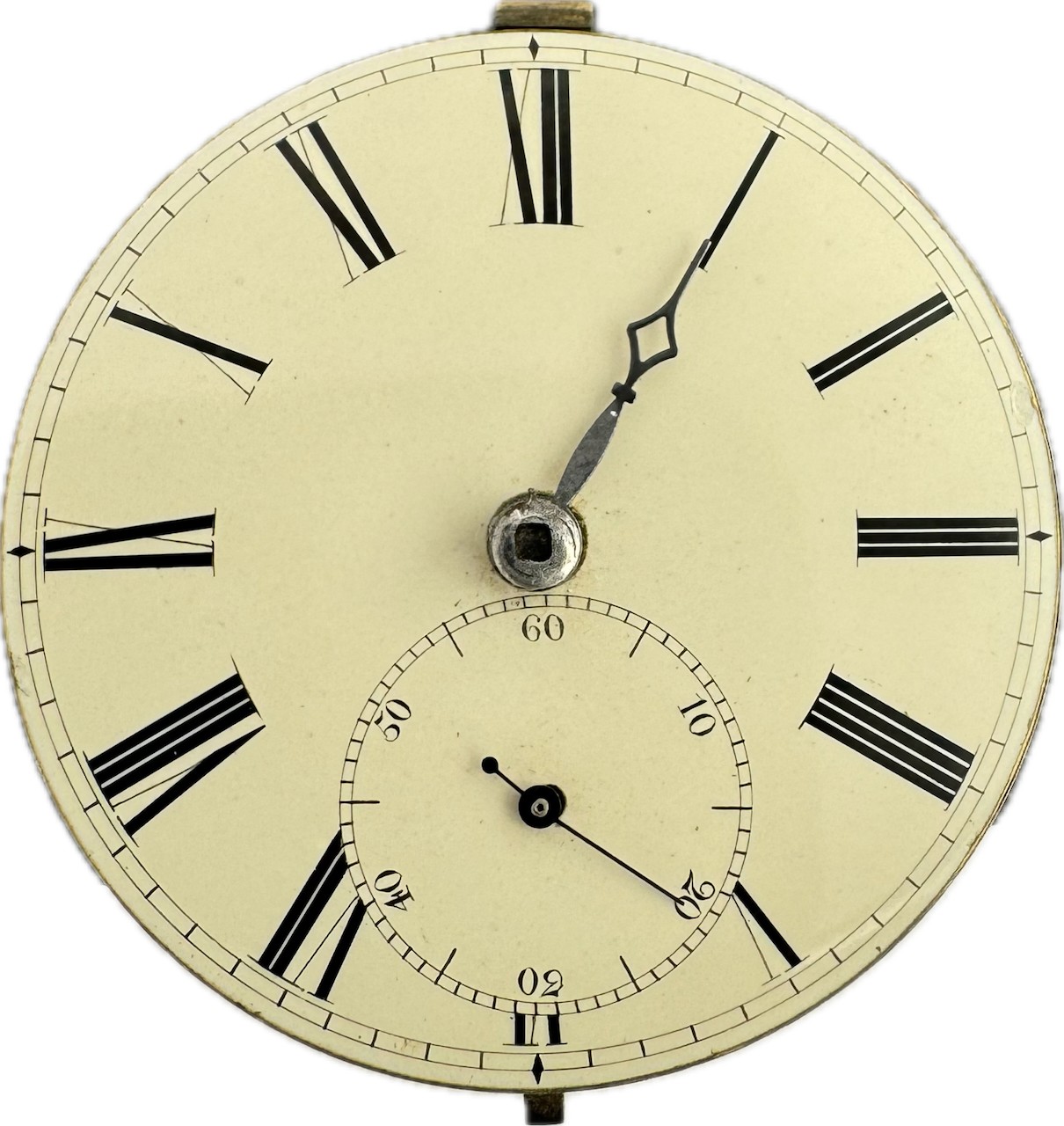Antique S.I. Tobias Liverpool Key Wind Pocket Watch Movement Diamond Cap