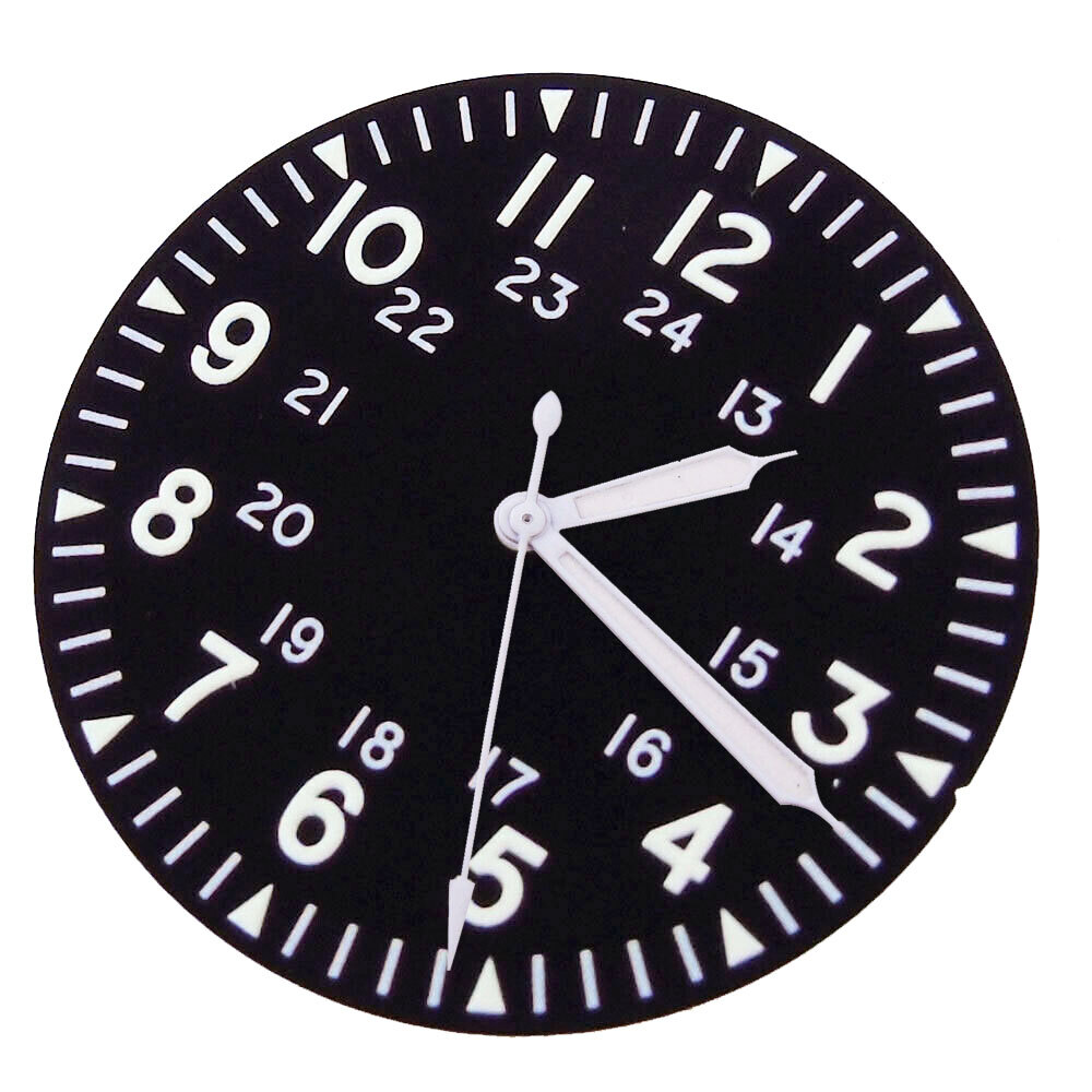 33.5mm Black Red Blue Dial Luminous Mark Fit Vintage Pilot NH35 NH36 Movement