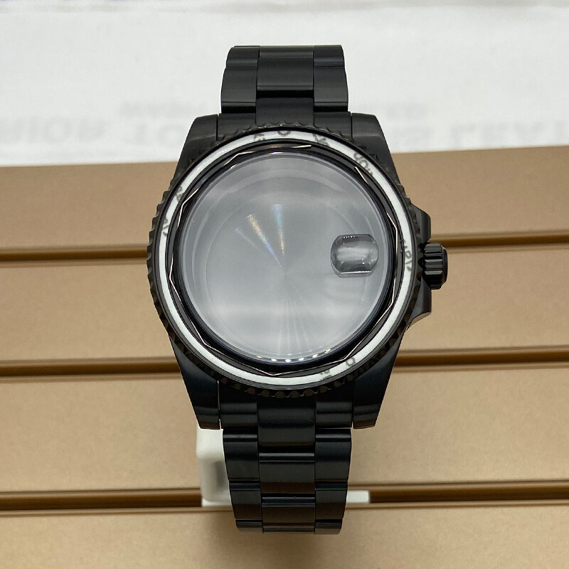 40mm Stainless Steel Watch Case Sapphire Glass Strap For Seiko Nh35/36 Movement