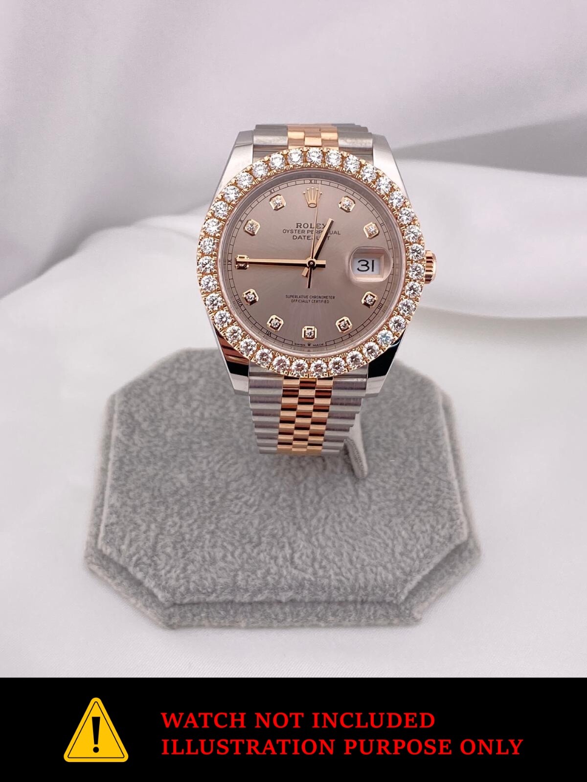ROLEX3.50CTS.40-41DATEJUST/D.D.18KROSEGOLD CUSTOMDIAMONDBEZEL REF.126331-228235