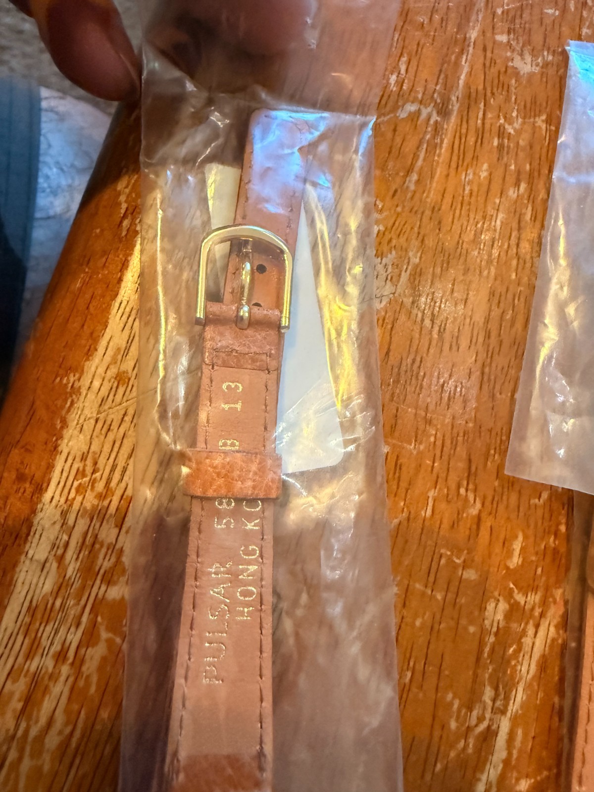 NEW VTG 1980’s 1990’s Ladies Pulsar Watch Band Leather Tan Carmel 12mm # 586PB