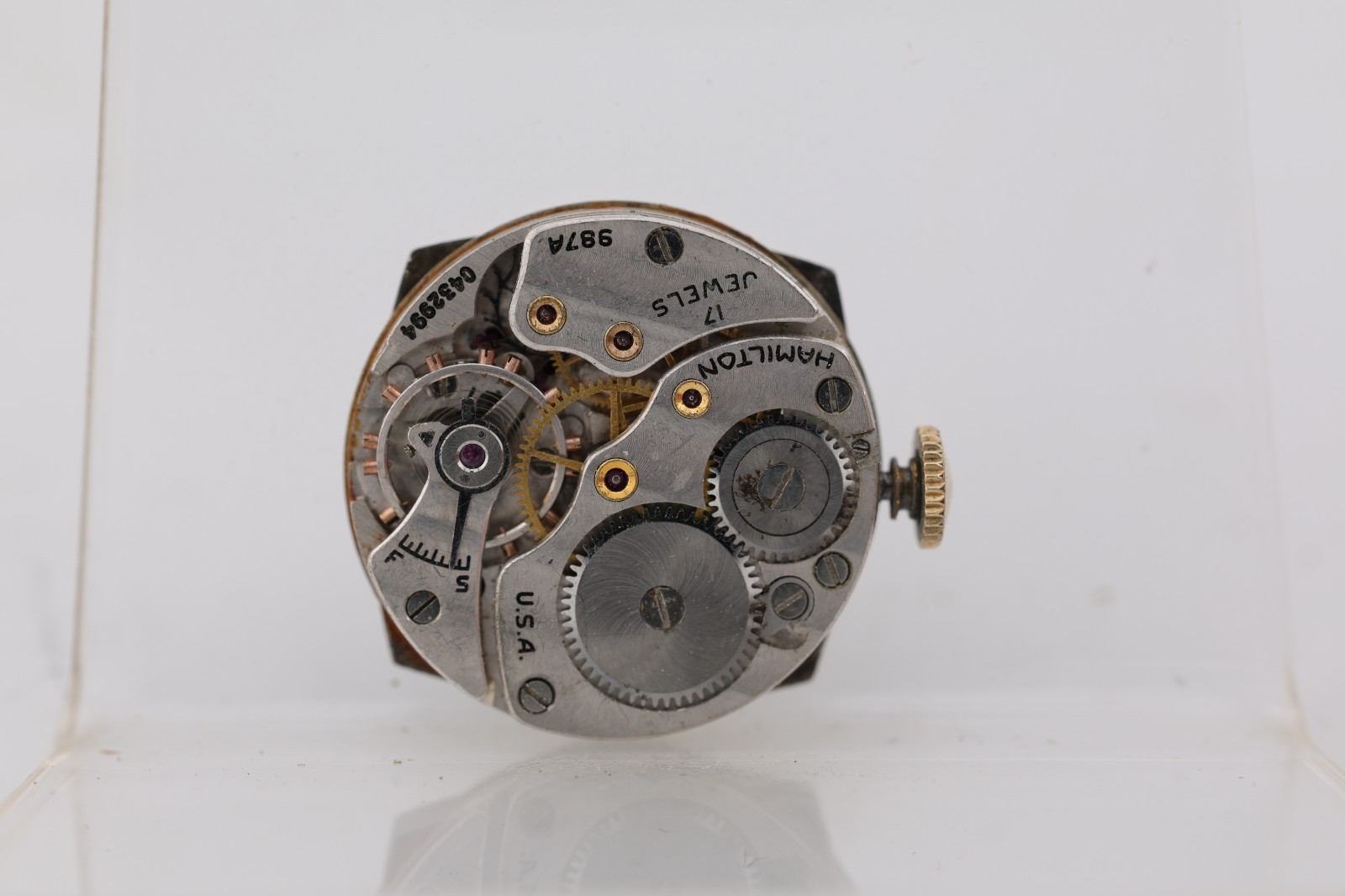HAMILTON cal. 987A, 17j WRIST WATCH MOVEMENT 0432994, FOR REPAIR (OJ)