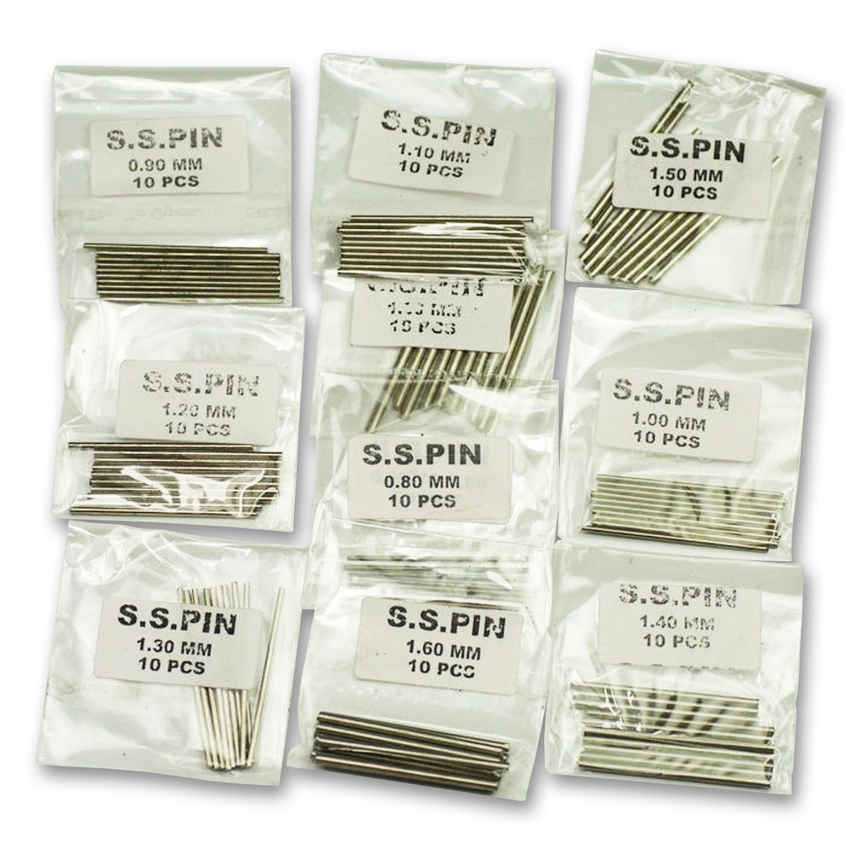 PINS FOR STRAP BRACELET LINKS X100 10 sizes 0.8mm – 1.8mm adding removing links
