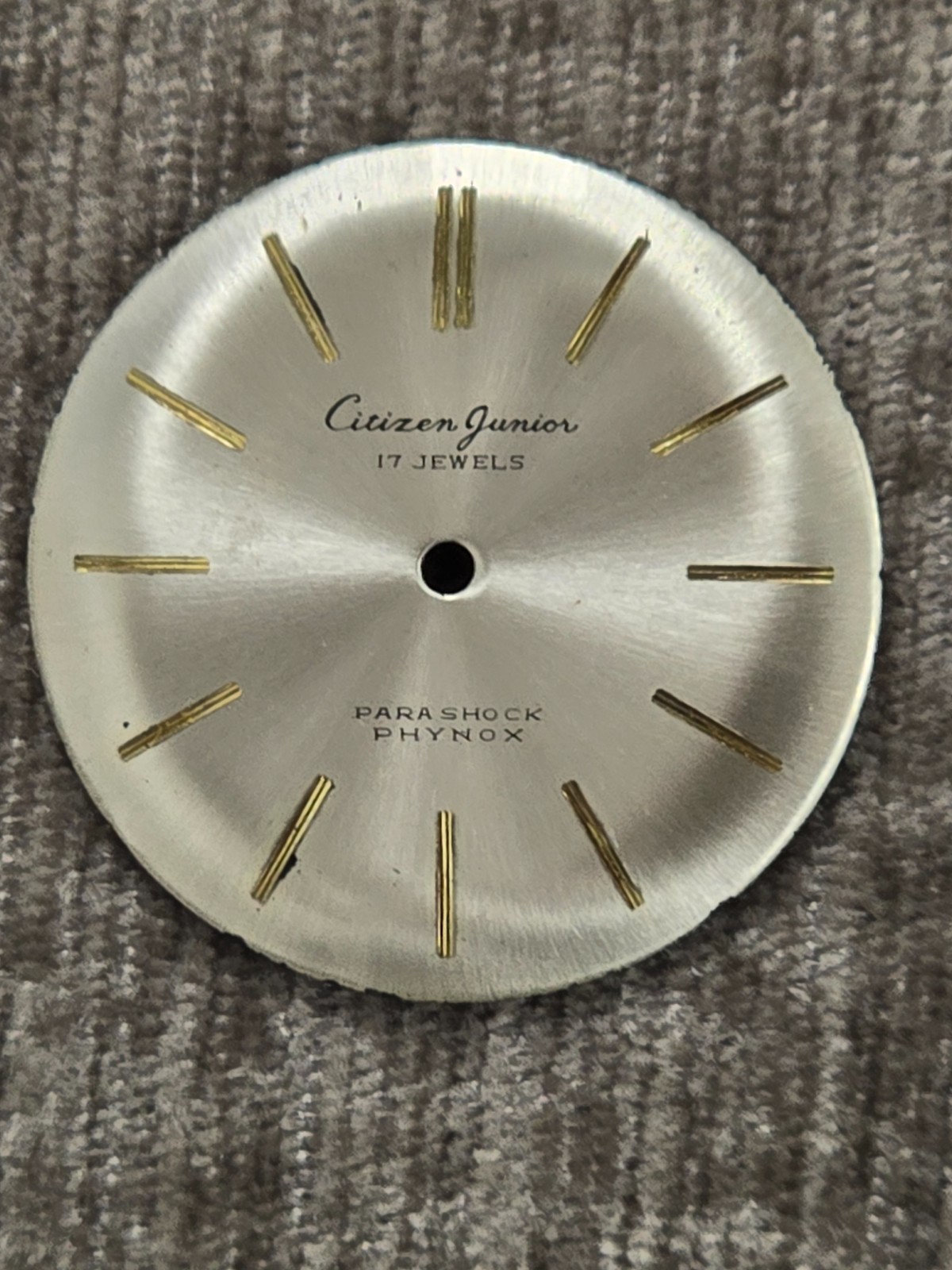 Citizen Junior Dial – New Old Stock 1960s – Silver – gold plated hour markers