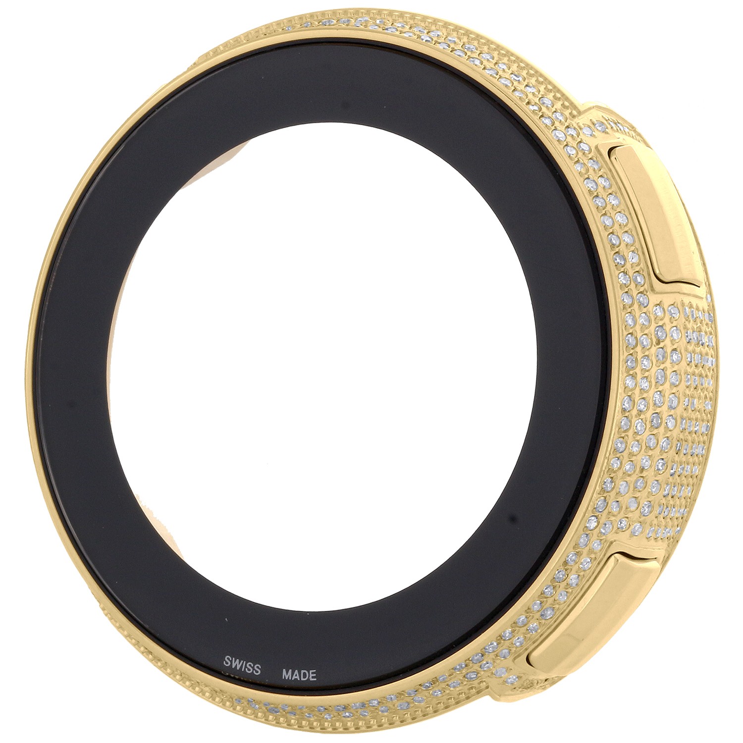 Mens Gold Steel Gucci Diamond Case for I Gucci Digital Watch YA114 Models 2.5 CT