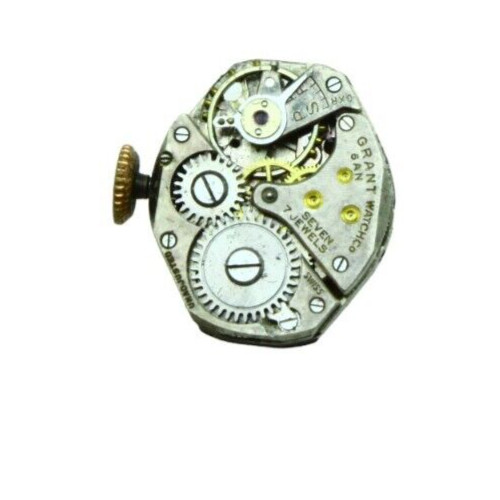 Grant 6AN Vintage Watch Movement 7 Jewels 6.75 x 8”’ = 15.3 x 17.95 mm