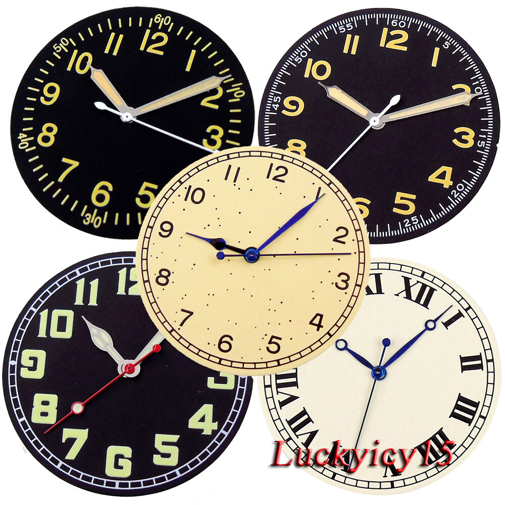 33.5mm Watch Dial Face Hand Luminous Pilot Style Fit NH35 NH36 MIYOTA 8215 821A