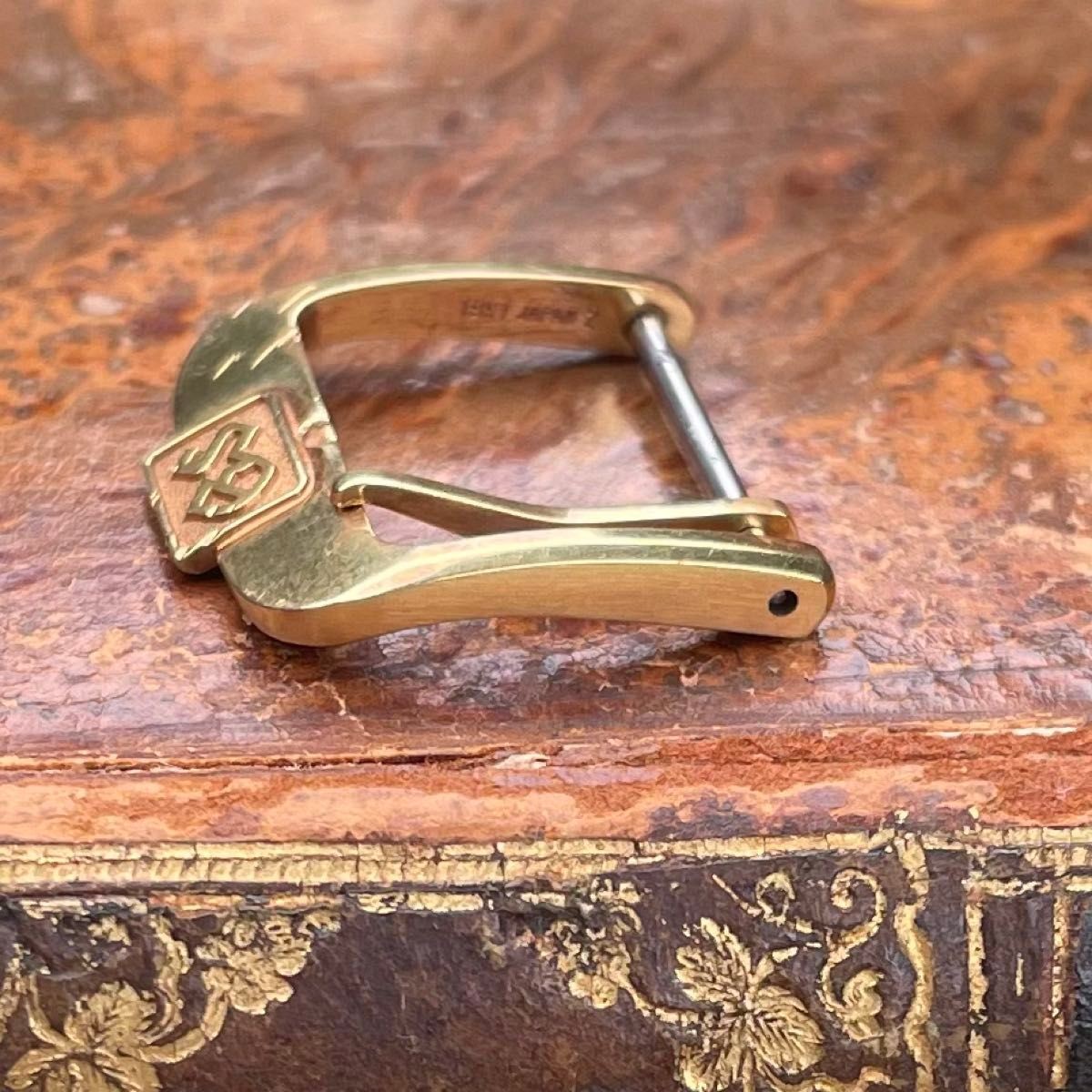 Vintage Grand Seiko GS 18KT Solid Gold Buckle 15mm Authentic Rare Japan