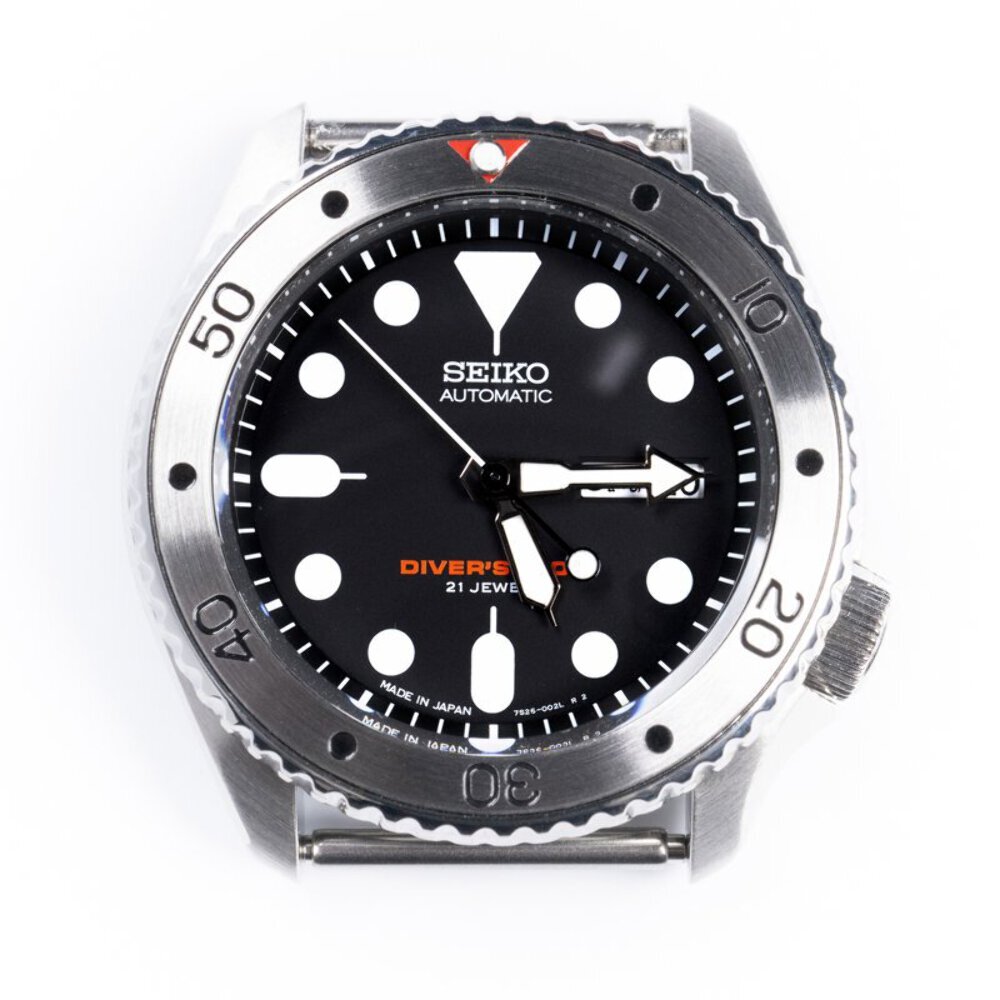 SKX007/SRPD Flat Steel Bezel Insert – Silver/Black Dot/Red Triangle – CT641