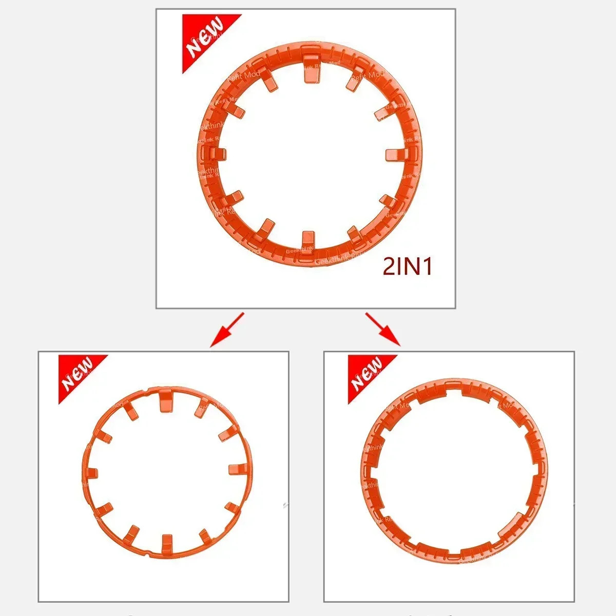 Modification Watch Scale Ring for Casioak GA2100 Dial Index Hour Marker Refit