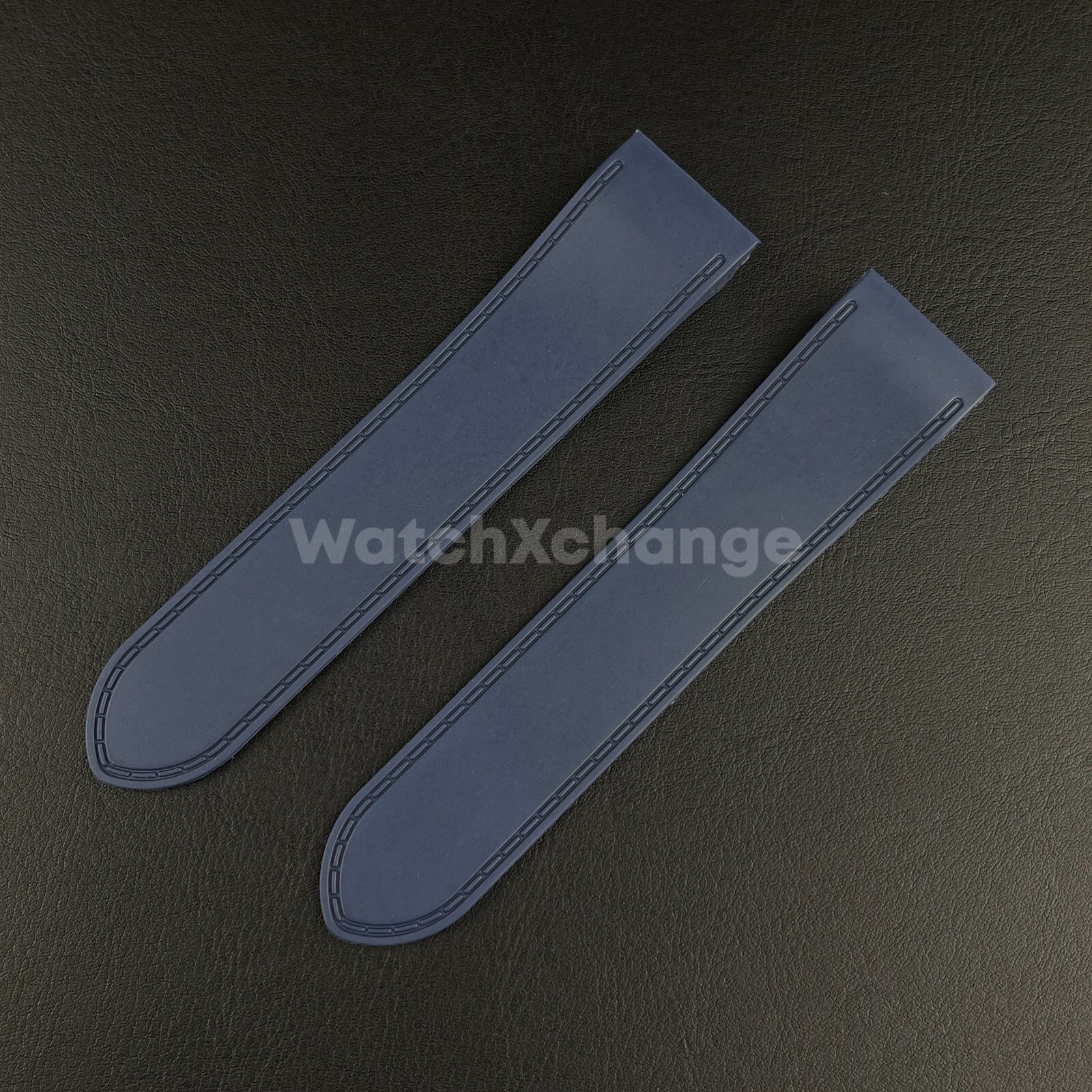 Blue Silicone Rubber Diver Strap Band for Cartier Santos 100 XL Large 23mm 25mm
