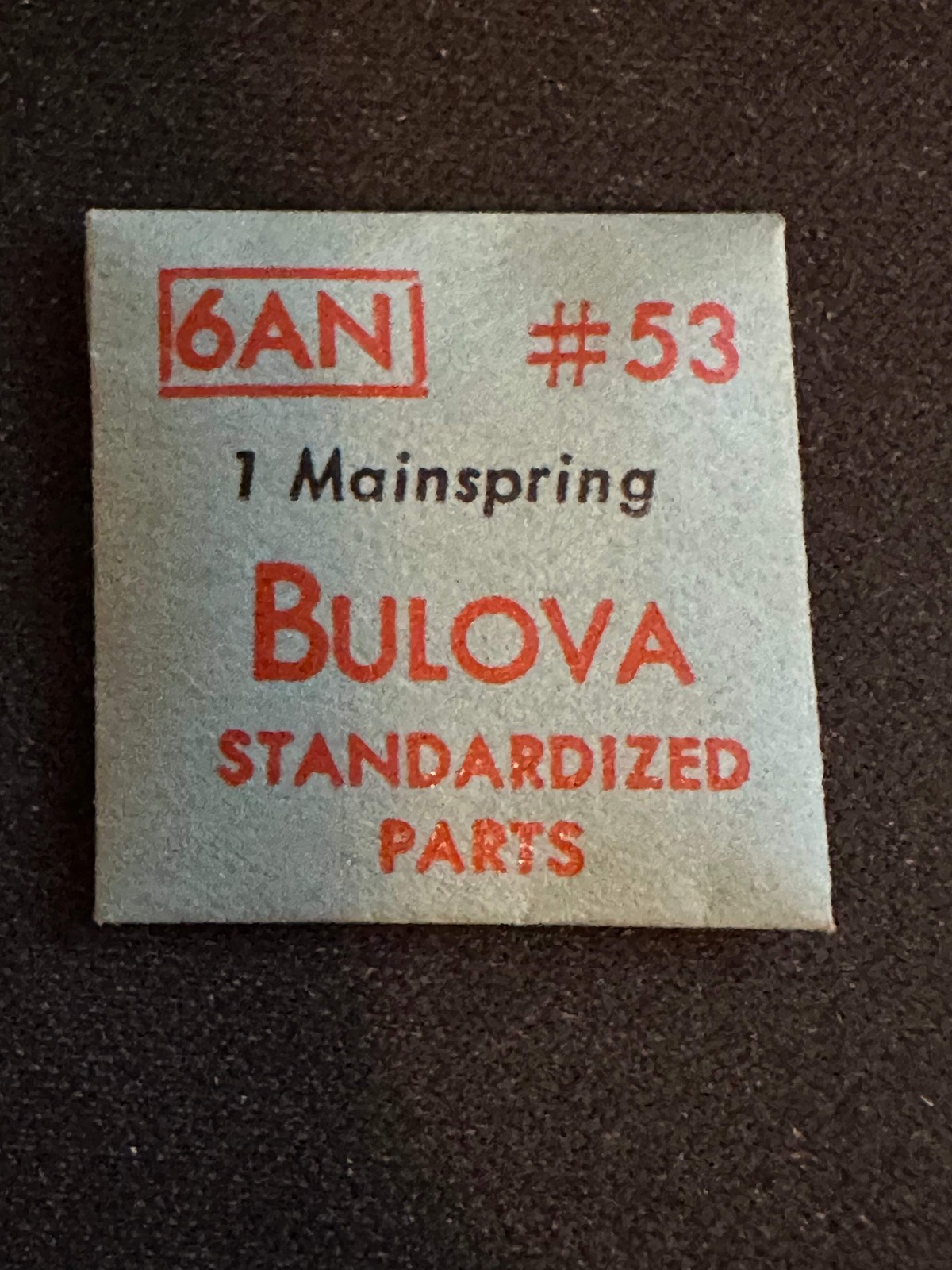 Bulova Factory Mainspring for caliber 6AN – Steel