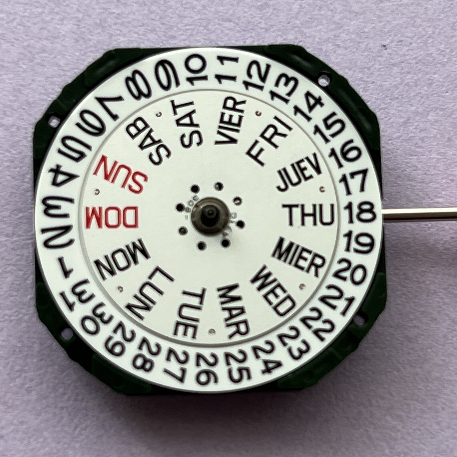 For Original Miyota 2305, 11 1/2 Ligne, 3 Hands, Day/Date at 3, Japan Quartz