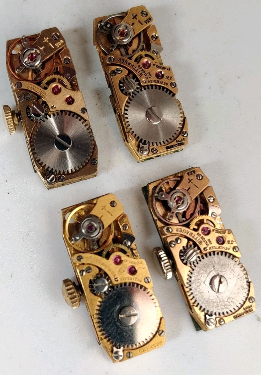 Lot Of 4 FHF Fontainemelon Cal. 59 movements Run For Repair