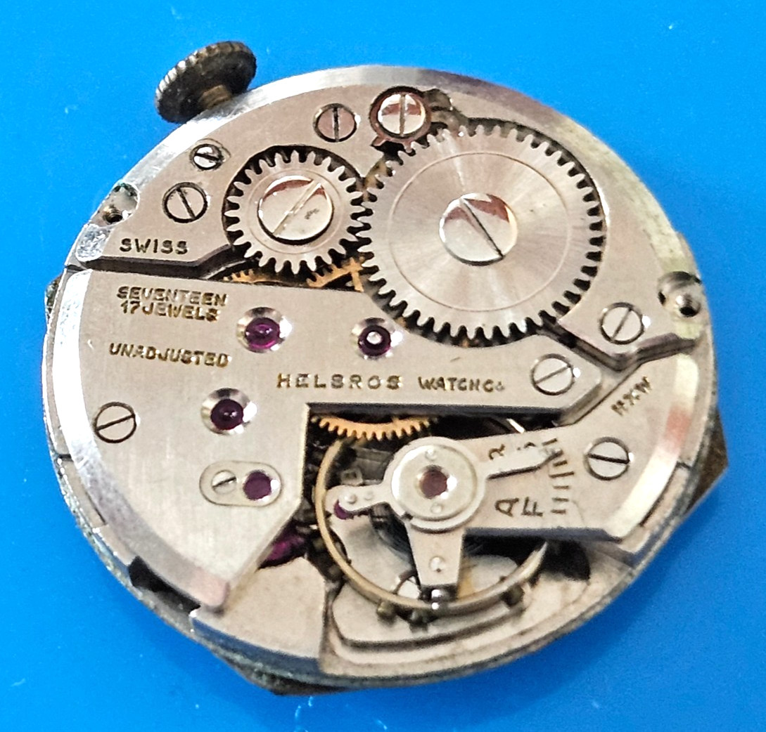 HELBROS 17J Watch Movement (REMOVED FROM GOLD CASE/BALANCE RUNS) lot125