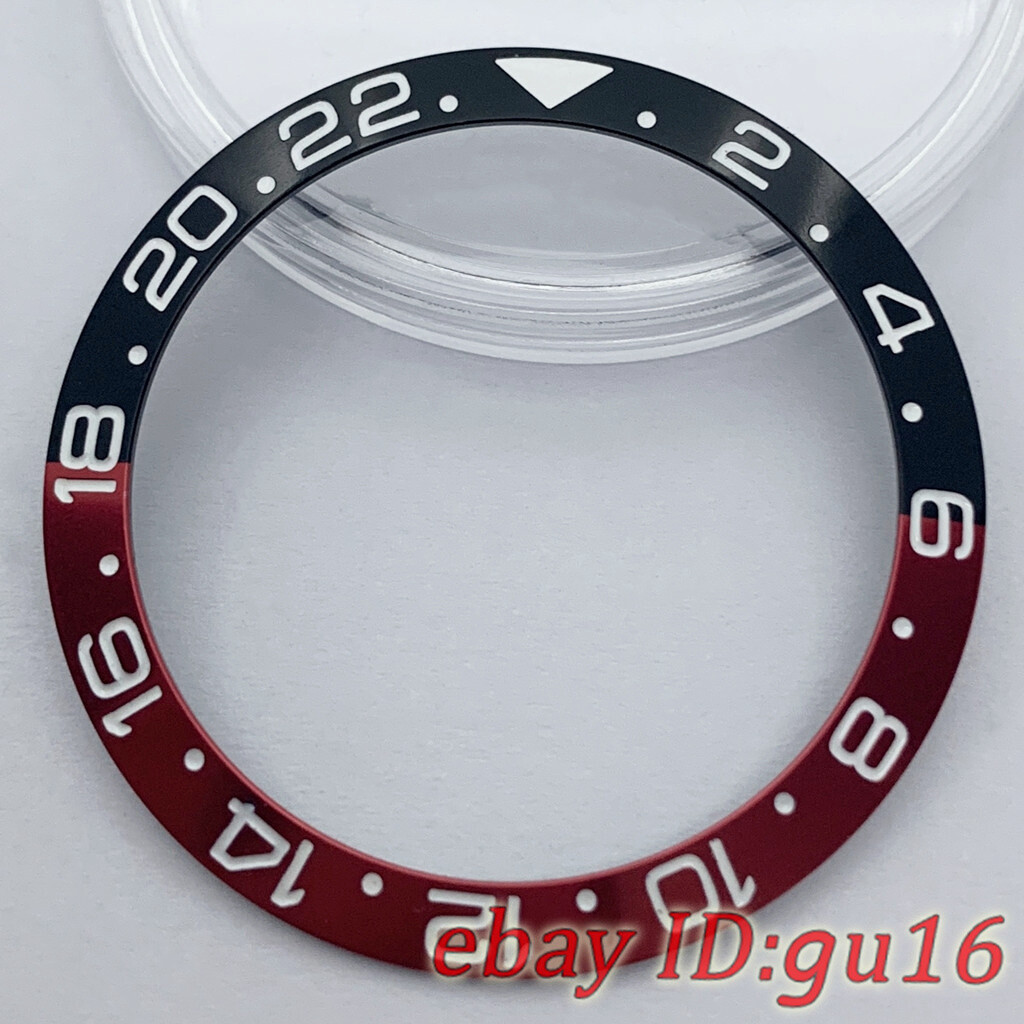 38mm high quality green blue purple titanium bezel insert fit 40mm watch case