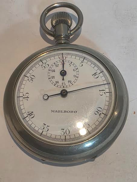Very Rare Marlboro Brand Swiss Made Stop Watch No. 212672 Movement No. 3364