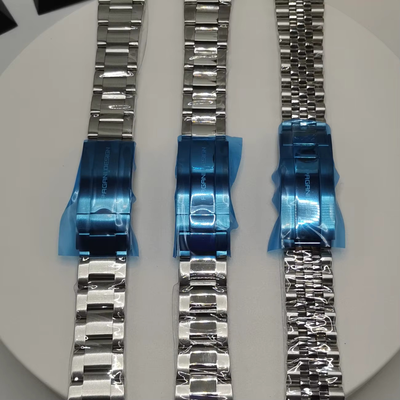 PAGANI DESIGN Stainless Steel Watch Strap 20mm Folding Buckle Unisex