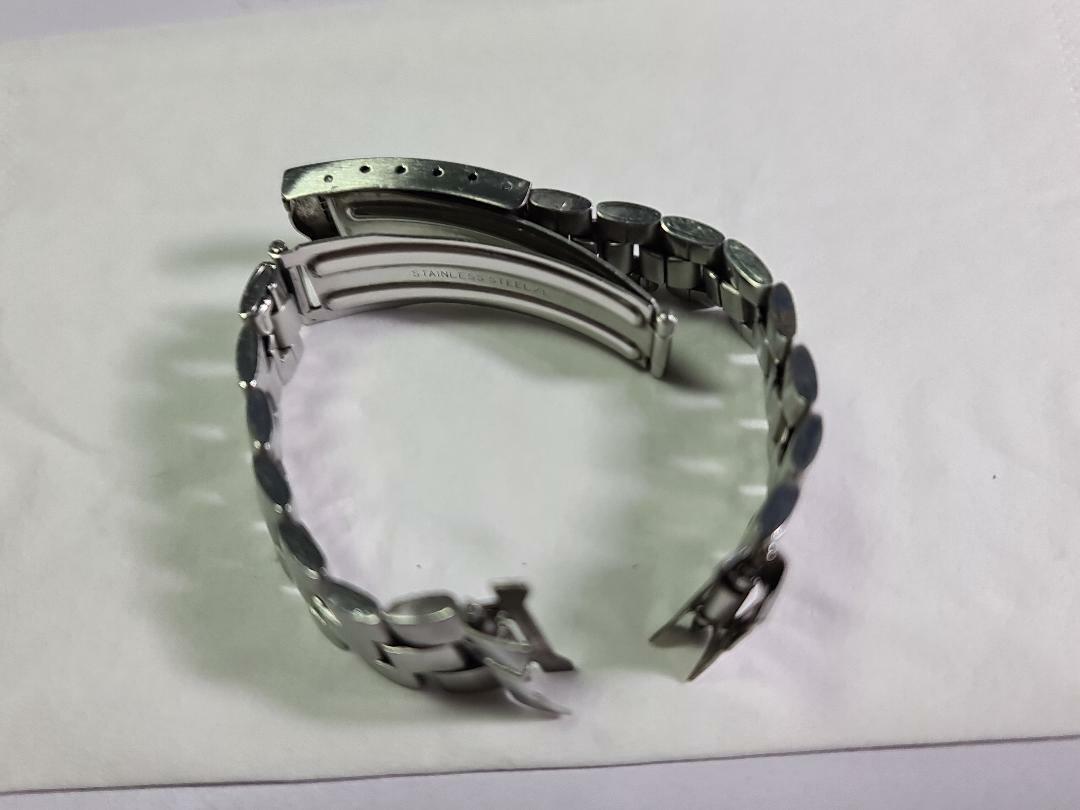 RARE GENUINE USED FISHBONE BRACELET BAND SEIKO QUARTZ SPORTS SILVER WAVE 7546